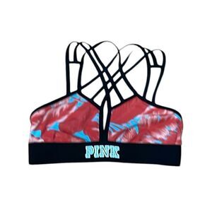 PINK Victoria’s Secret Ultimate, Strappy Bra Pink Blue, XS